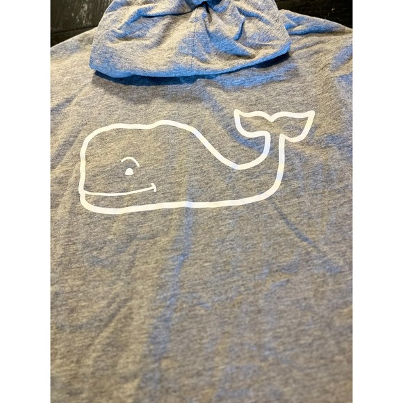 Vineyard Vines Gray Long Sleeve Hooded Pocket Tee‎ Whale Logo Size S - Picture 6 of 6